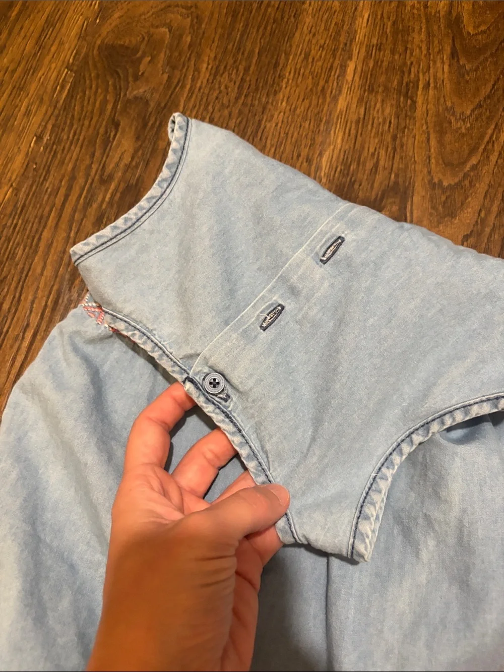 Gymboree Light Blue Denim Embroidered Girls Dress